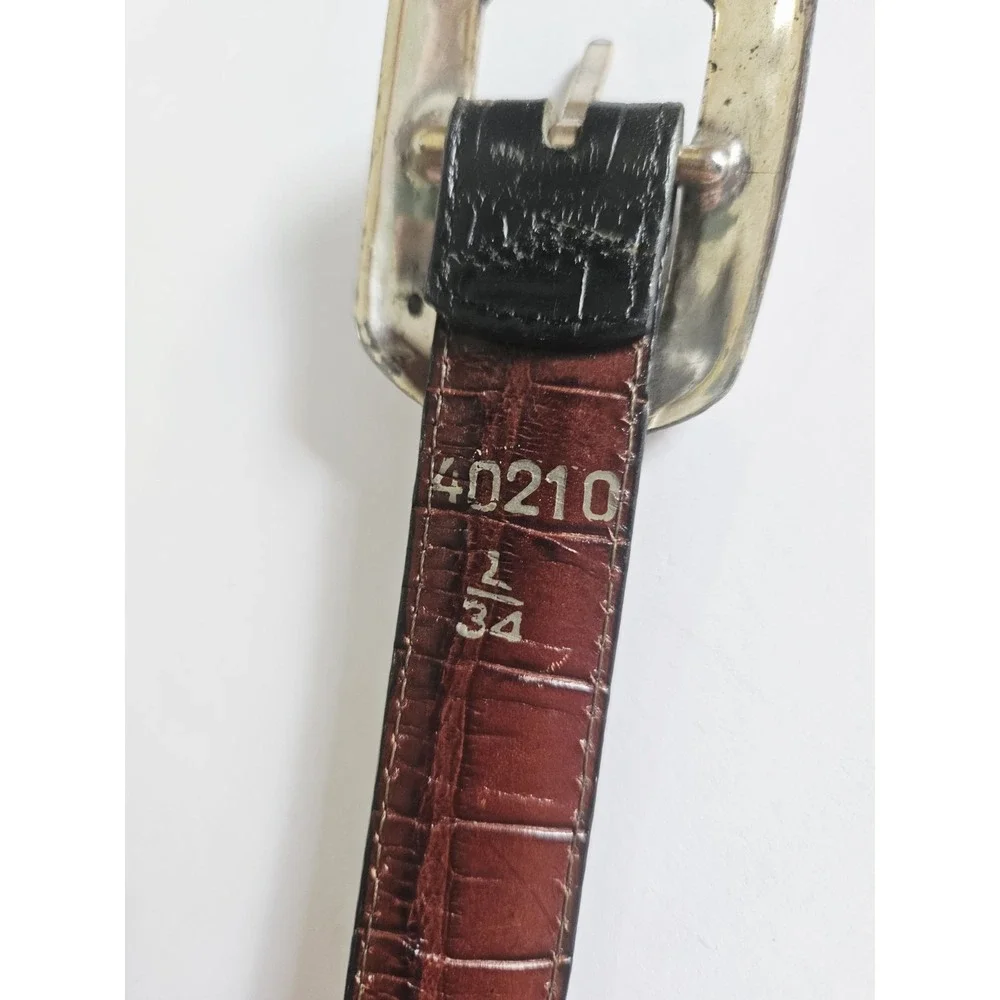 VTG‎ 90s Brighton Womans Leather Belts Black And Brown Leather Silver Hardware
